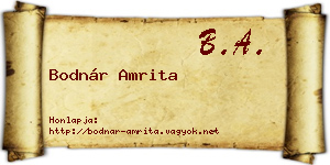 Bodnár Amrita névjegykártya